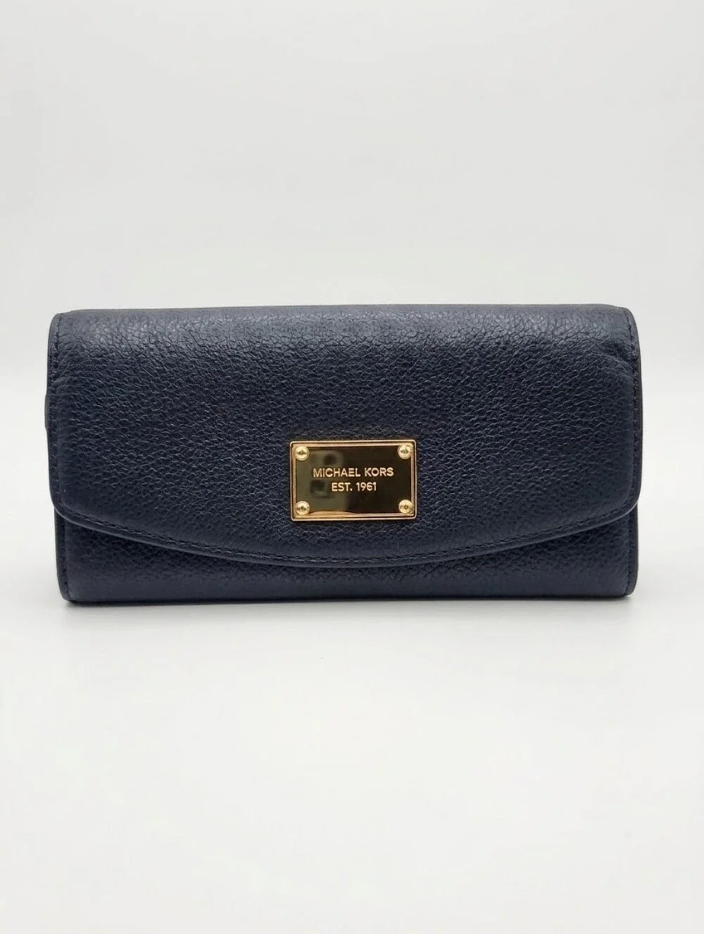 Michael Kors Navy Leather Continental Wallet